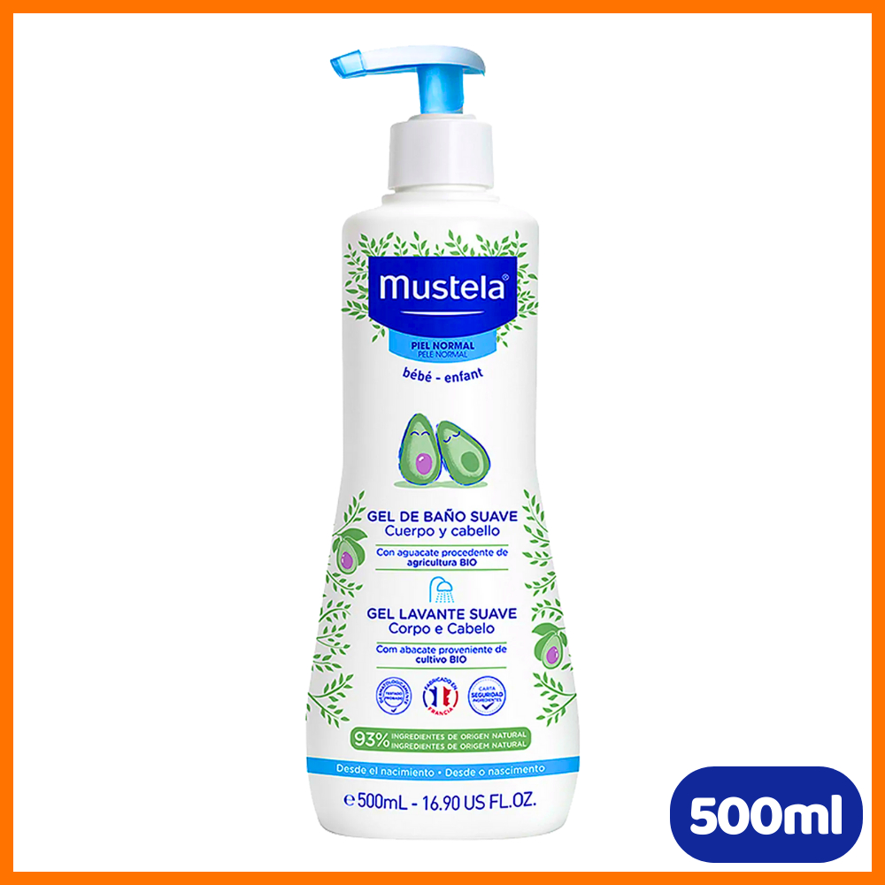 Gel Lavante para Corpo e Cabelo Mustela Suave 500ml