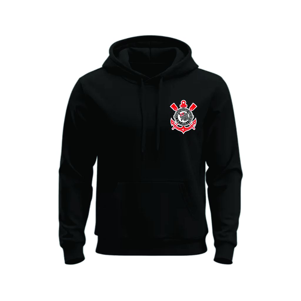 Moletom Blusa de Frio Canguru Com Capuz de Algodão  Estampado Flanelado Times