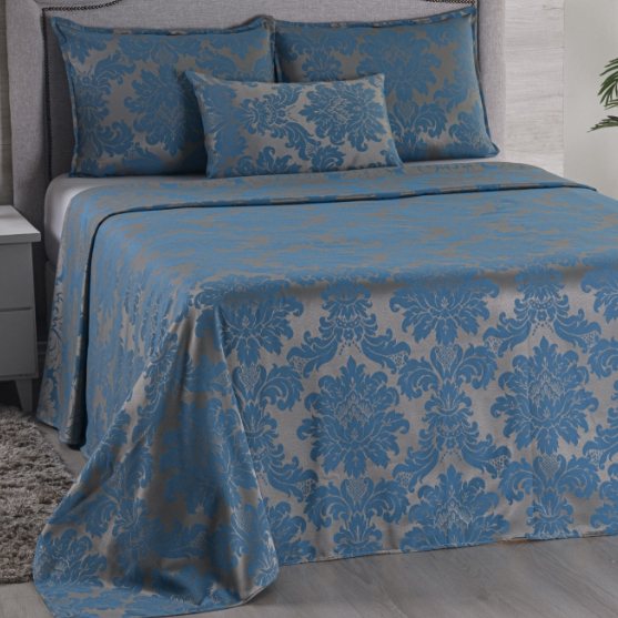 Cobre Leito Colcha Dália 3 peças - Casal, Queen, King e Super King - Azul, Vermelho, Palha Edredom