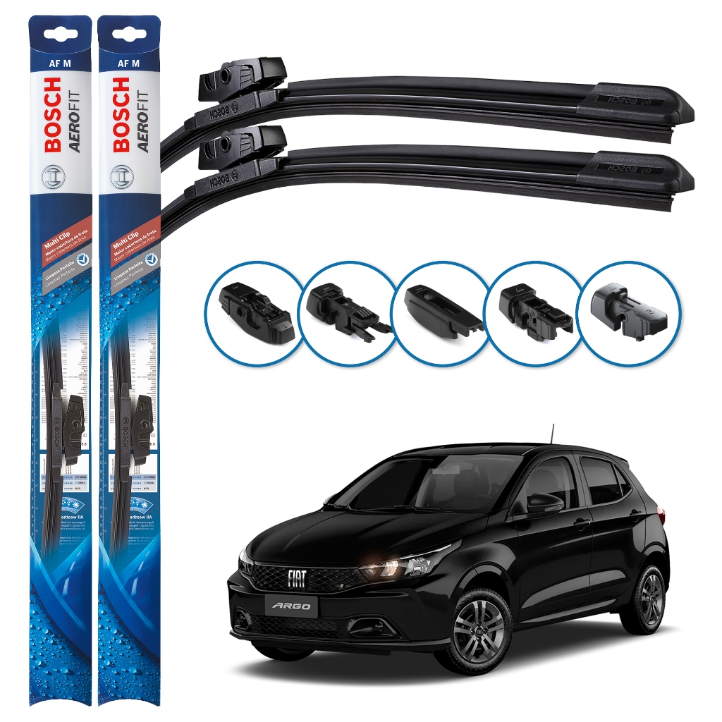 Par de Palhetas Limpador Parabrisa Multiclip Original Bosch Fiat Argo 2023 a 2025 em Oferta na Shopee