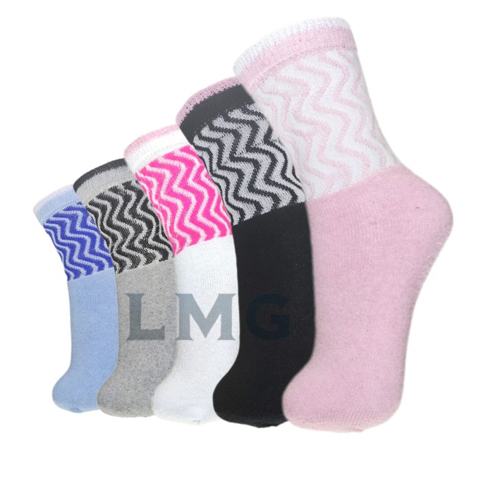 Kit 5 Pares Meia Aeróbica Feminina Colorida – Modelo Ondas | 36 ao 40 em Oferta na Shopee