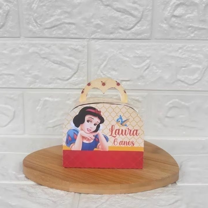 PEGUE E MONTE - Caixinha Maletinha personalizada Branca de Neve -  Lembrancinhas - Caixinhas para festa - Aniversário