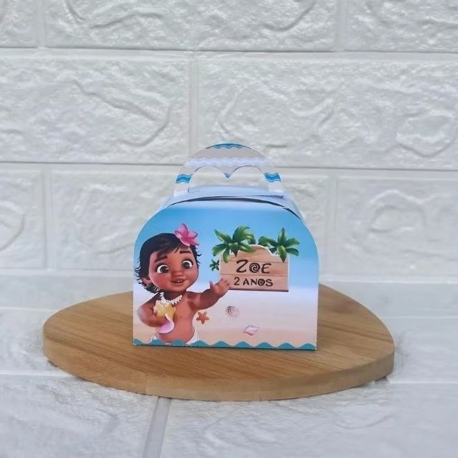 PEGUE E MONTE - Caixinha Maletinha personalizada Moana Baby -  Lembrancinhas - Caixinhas para festa - Aniversário
