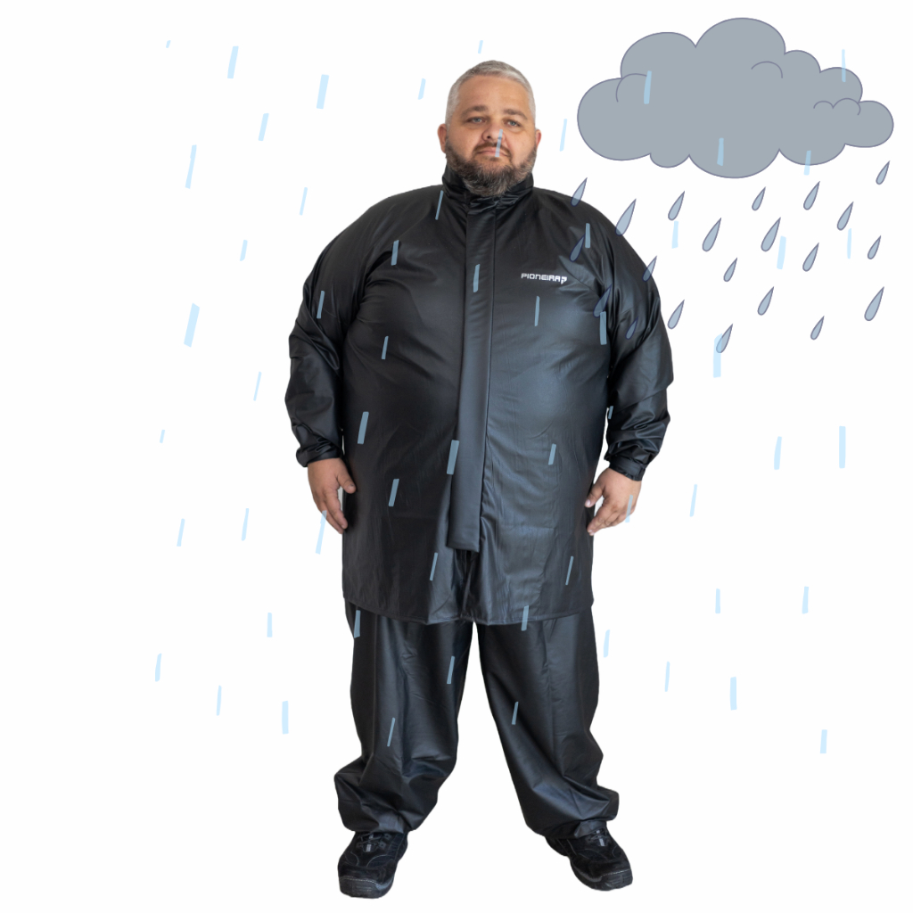 Capa de Chuva Grande Impermeável Motoqueiro Moto Xgg Eg Egg Plus Size