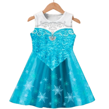 Vestido Infantil Personalizado Elza em Oferta na Shopee