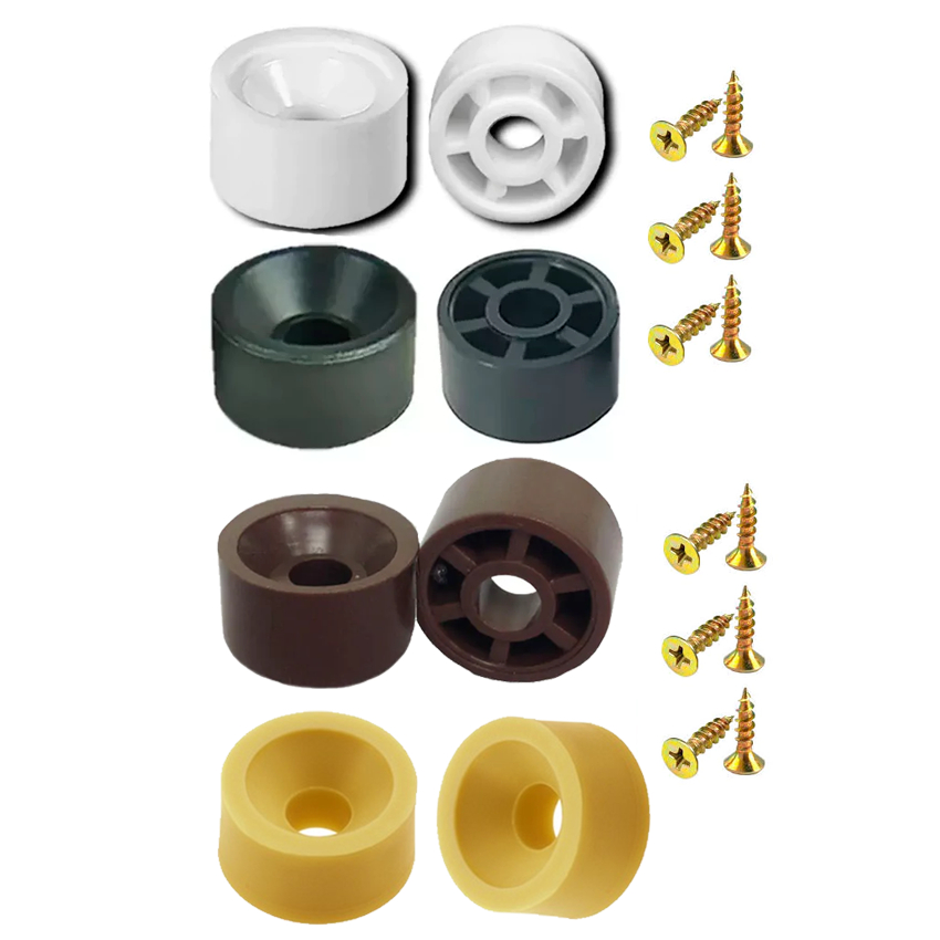 Kit 50 Suporte de Prateleira 10x15 Redondo Branco ou Preto Bolinha para Móveis Armário Com Parafuso em Oferta na Shopee