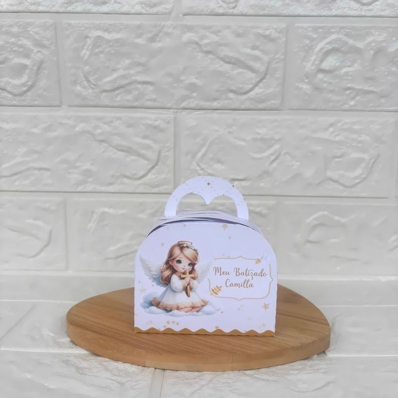 PEGUE E MONTE - Caixinha Maletinha personalizada Batizado Menina -  Lembrancinhas - Caixinhas para festa - Aniversário