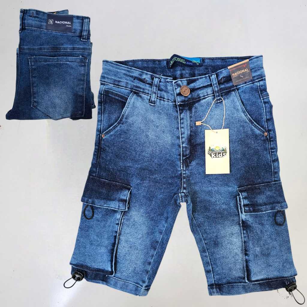 bermuda jeans cargo jevenil masculino bermuda jeans com elastano infantil menino no tamanho 10 12 14 16