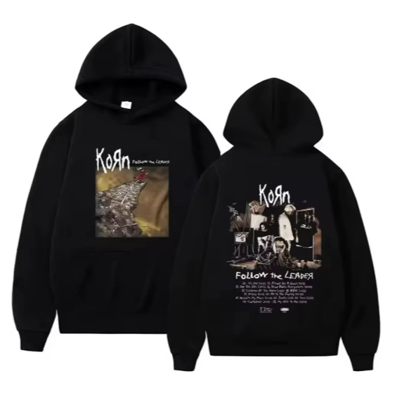 Moletom Canguru Unissex com capuz Confortável e Estiloso Algodão Korn Banda de rock em Oferta na Shopee