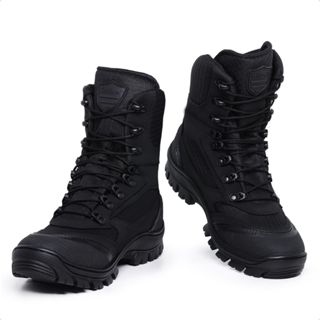 Bota Coturno Militar Masculina Tática Cadarço Cano Médio Com Palmilha Em Gel em Oferta na Shopee