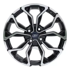 Kit 4 Rodas Ford Aro 15x6 4X108 Ecosport Ford Ka Fiesta Bicos de Brinde Preto com Diamantado M16