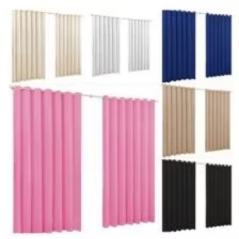 Cortina 2 Partes  Roma 2,00m x1,40m Sala Quarto cozinha Escritório Com Ilhós Cores lindas Decoração em Oferta na Shopee