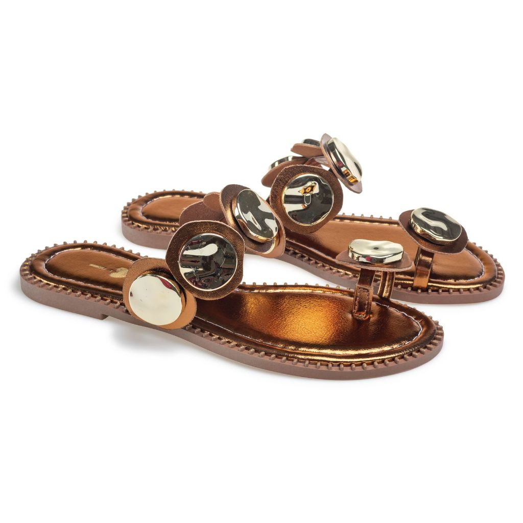 Sandália Rasteira Feminina Confortavel Elegante Moderna em Oferta na Shopee