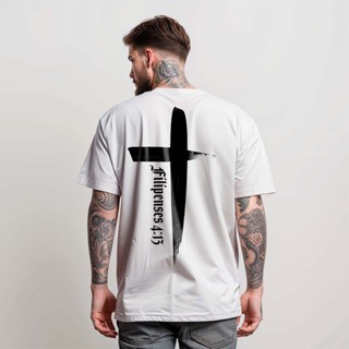 Camiseta Masculina Manfinity Aquele que Me Fortalece Camisa T-Shirt Street Wear 100% Algodão em Oferta na Shopee