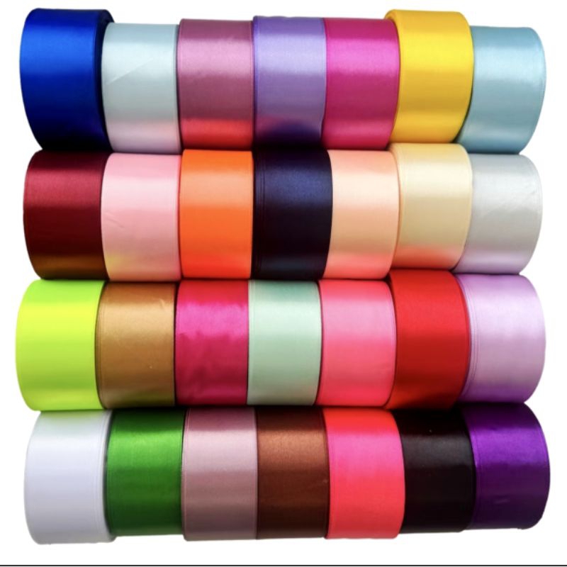 Fita cetim 25mm n5 com 50 metros laços pet em Oferta na Shopee