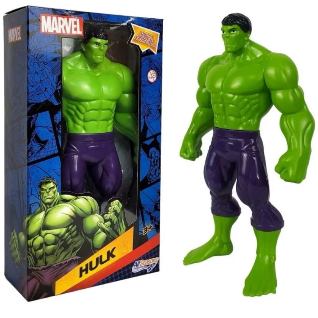 Boneco Hulk Vingadores Boneco Marvel Super Heróis Brinquedo Semi Articulado 22 cm em Oferta na Shopee