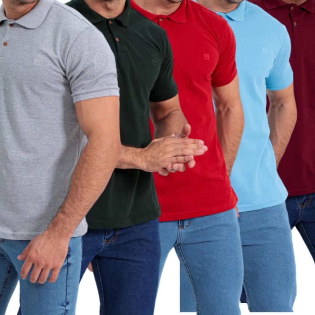 Camisa Polo PNA Piquet Poliester Masculina em Oferta na Shopee