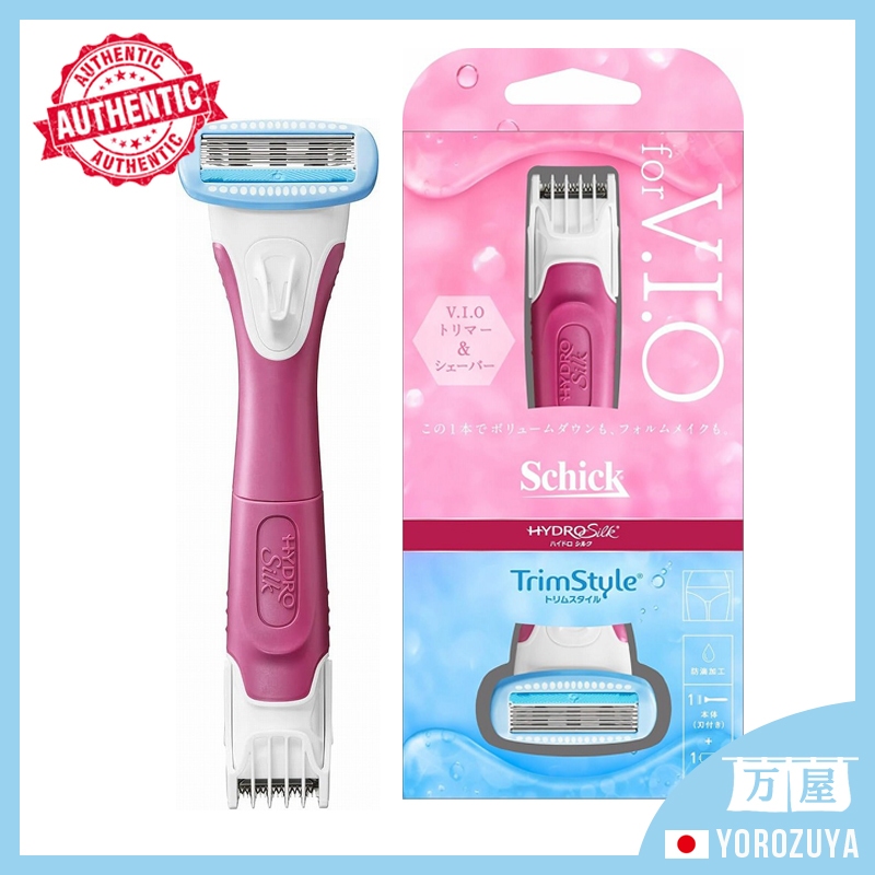 [Direto do JAPÃO] Suporte Schick Hydrosilk Trim Style (com lâminas) Barbeador Feminino VIO Japan Japão