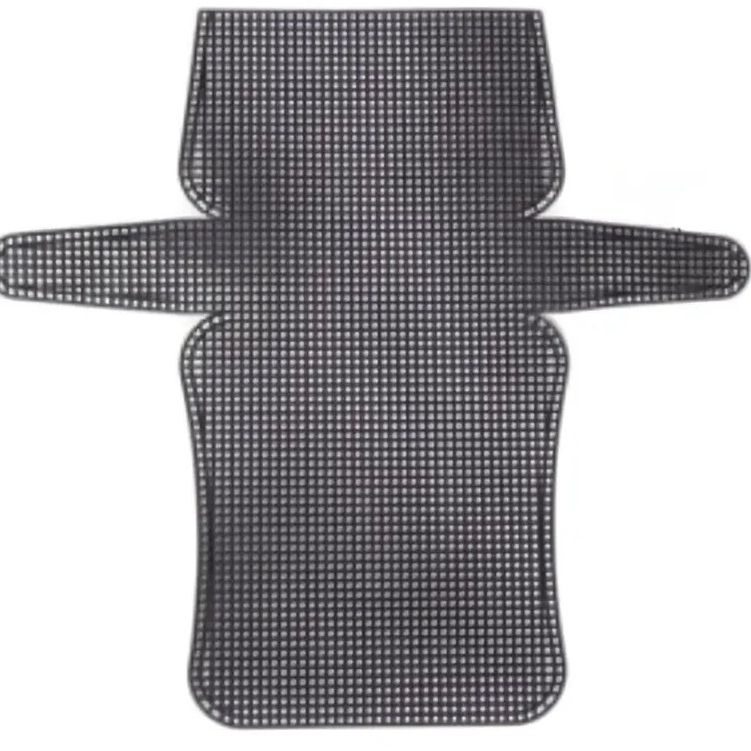 Malha Chenille Para Bolsa 53.5x50cm BXWG10 Preta Tela Plástica Und - Furo Fio 3 MM