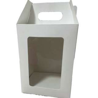 Embalagem Caixa Para Bolo Alto / Panetone com Visor e Alça 21,5X16X16 cm em Oferta na Shopee