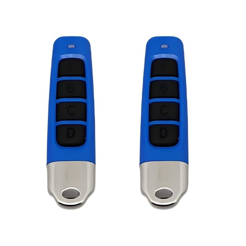 2 controle 433mhz 4 botões portão eletrônico alarme automotivo mini com led azul