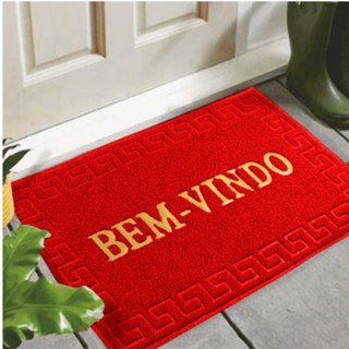 Tapete Capacho 60x1,20cm Bem Vindo Liso Emborrachado Para Porta Entrada Antiterrapante