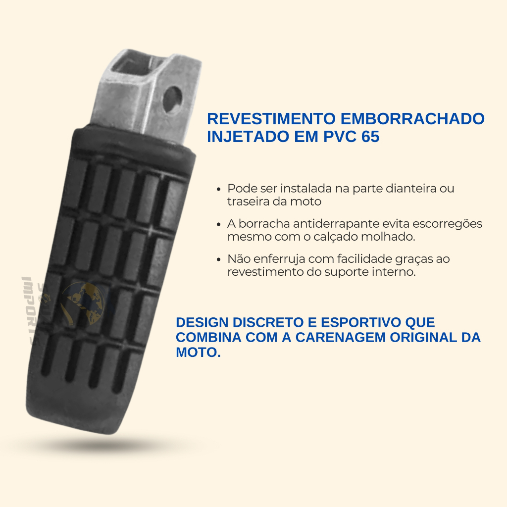 Detalhes do Par Pedaleira Traseira Moto Cbx 200 Cbx 250 Cb 300
