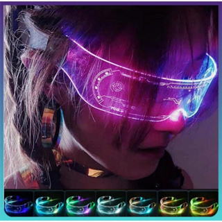 Óculos Luminosos Com Led Que Brilham Coloridos Festas Baladas Shows Eventos Noite Óculos Com Luzes em Oferta na Shopee