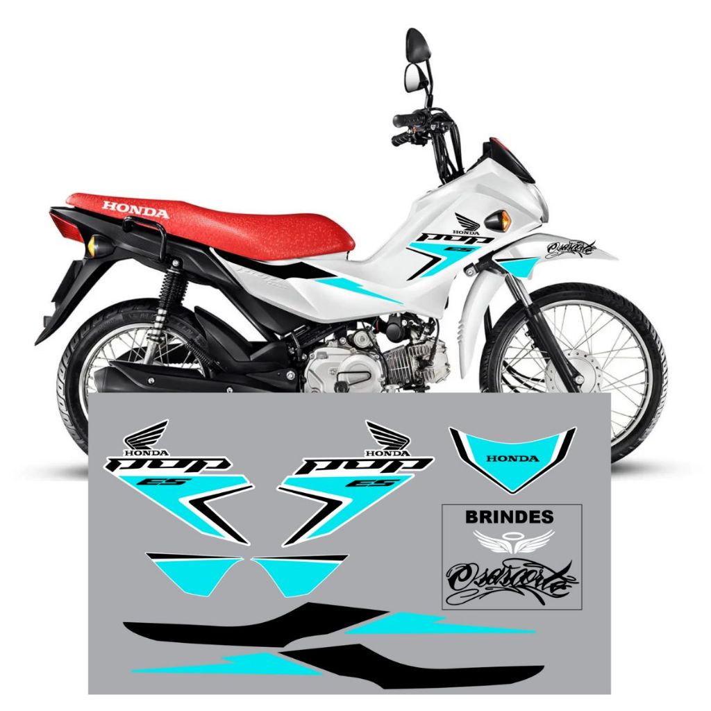 ADESIVO HOLOGRÁFICO POP 110-i BRANCA 2016 Á 2025 em Oferta na Shopee