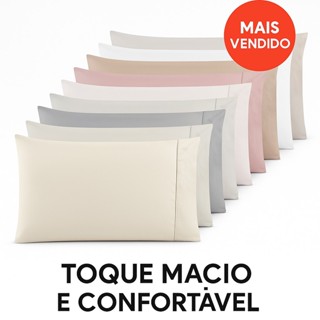 Kit Fronhas Percal 400 Fios 70 x 50cm Capa Ponto Palito em Oferta na Shopee
