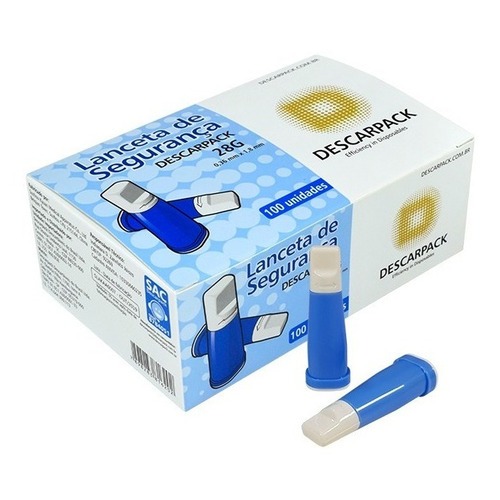 Lanceta autolanceta de Segurança Descarpack caixa 100 unidades em Oferta na Shopee