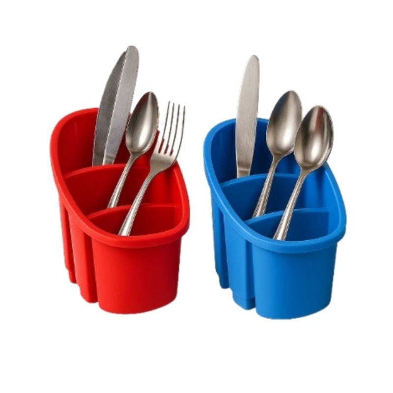 Escorredor de Talheres em Plástico com Dreno – Porta Talheres Cozinha Organizada