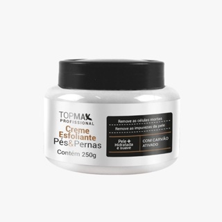 CREME ESFOLIANTE PERNAS & PES CARVAO ATIVADO TOPMAX PROFISSIONAL 250G em Oferta na Shopee