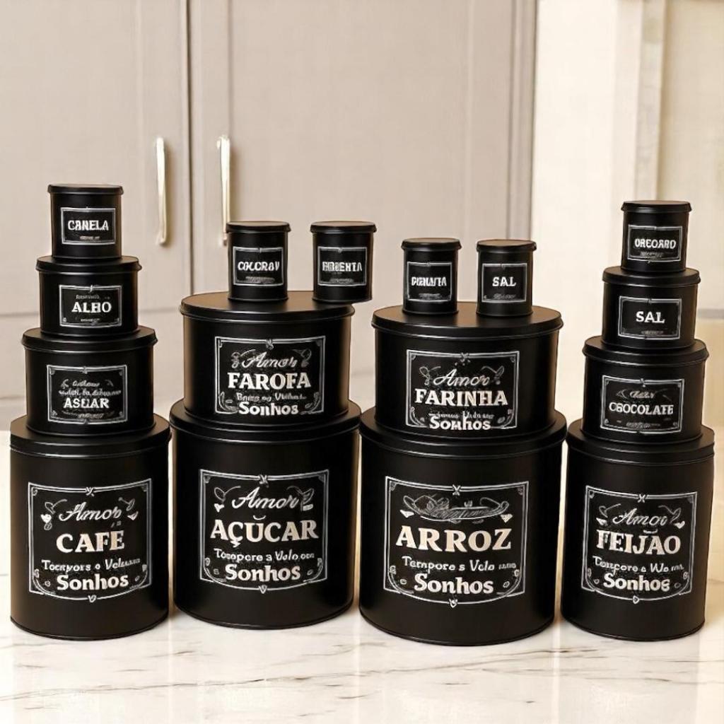 KIT 15 PEÇAS  POTES MANTIMENTOS PARA COZINHA ORGANIZADOR DE ALIMENTOS em Oferta na Shopee