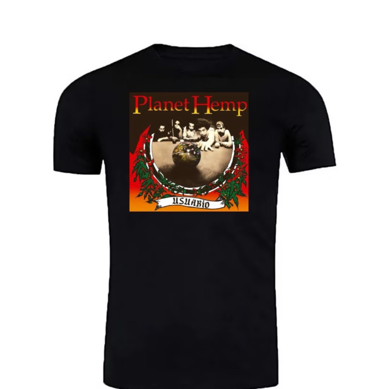 Camiseta personalizada unissex banda planet hemp em Oferta na Shopee