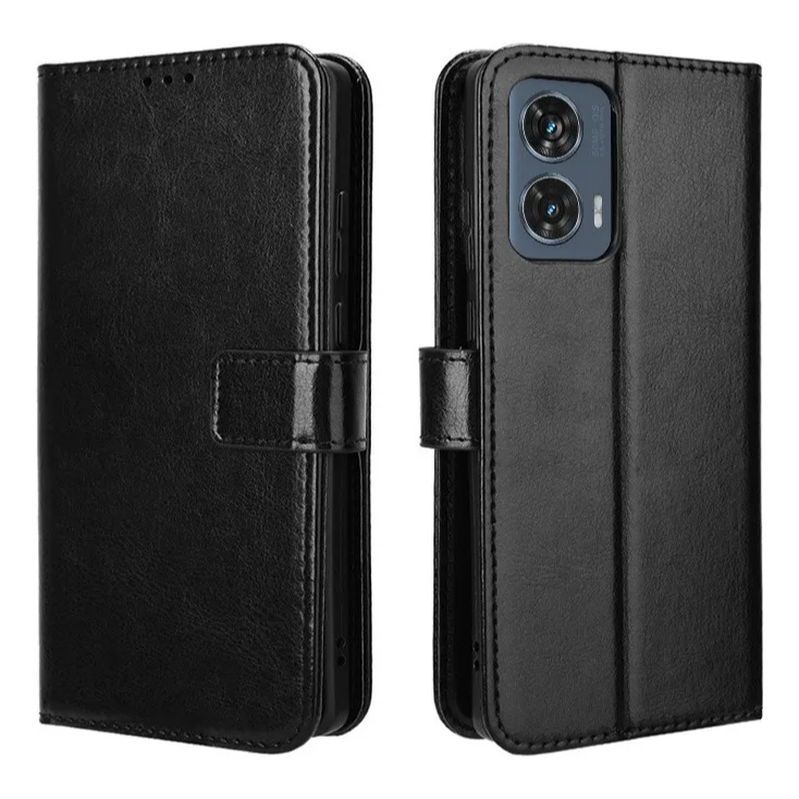 Capa Carteira Flip + Película 3D Para Motorola Moto Edge 50 Fusion