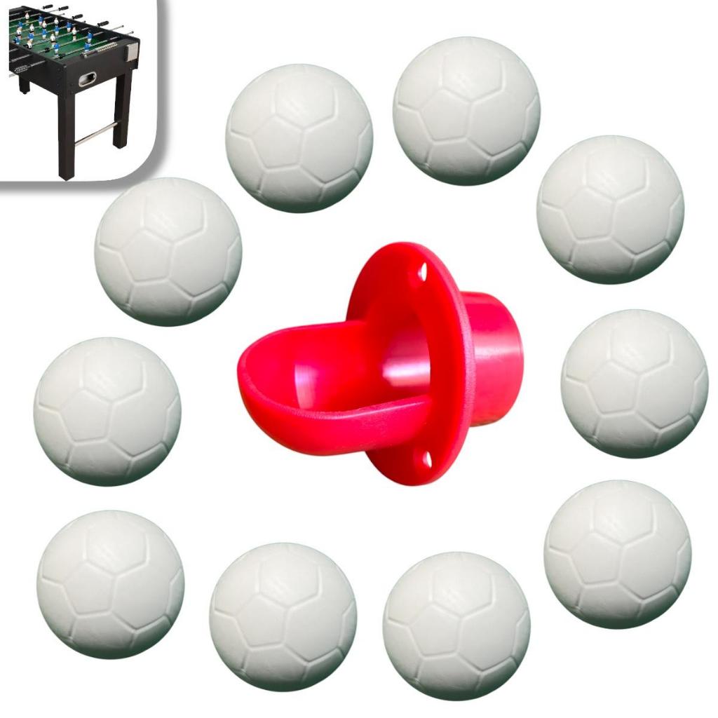 Bola de Pebolim + Cachimbo Toto Pacal Flaflu com 10 7 e 5 Bolinhas Pebolim Auto Impacto