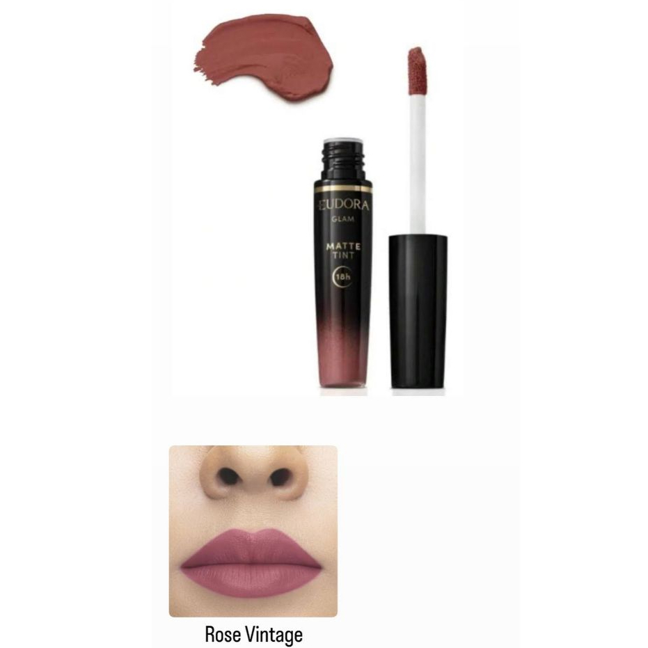 Eudora Batom Líquido Rosé Vintage Glam Matte Tint 4g ( Escolha ) em Oferta na Shopee