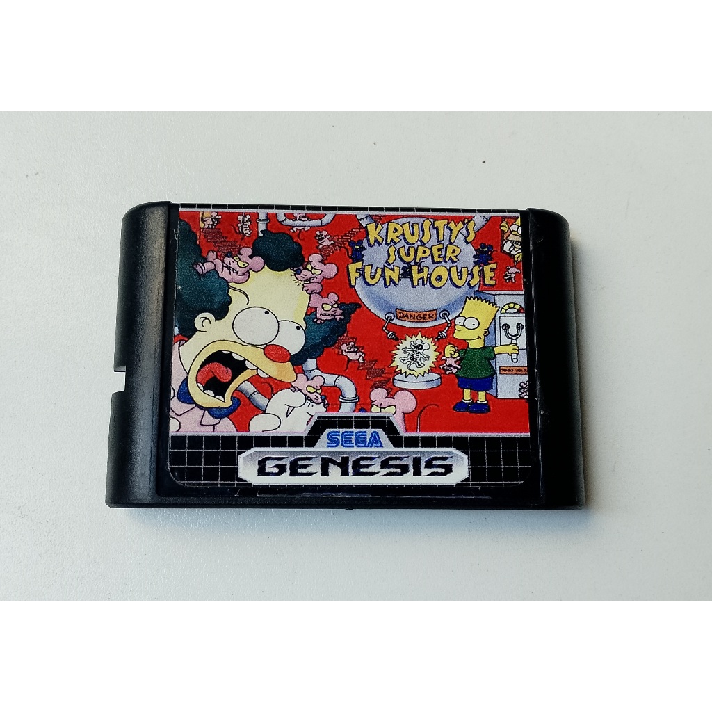 Krusty Super Fun House Chipado para Mega Drive - Funcionando - Usado