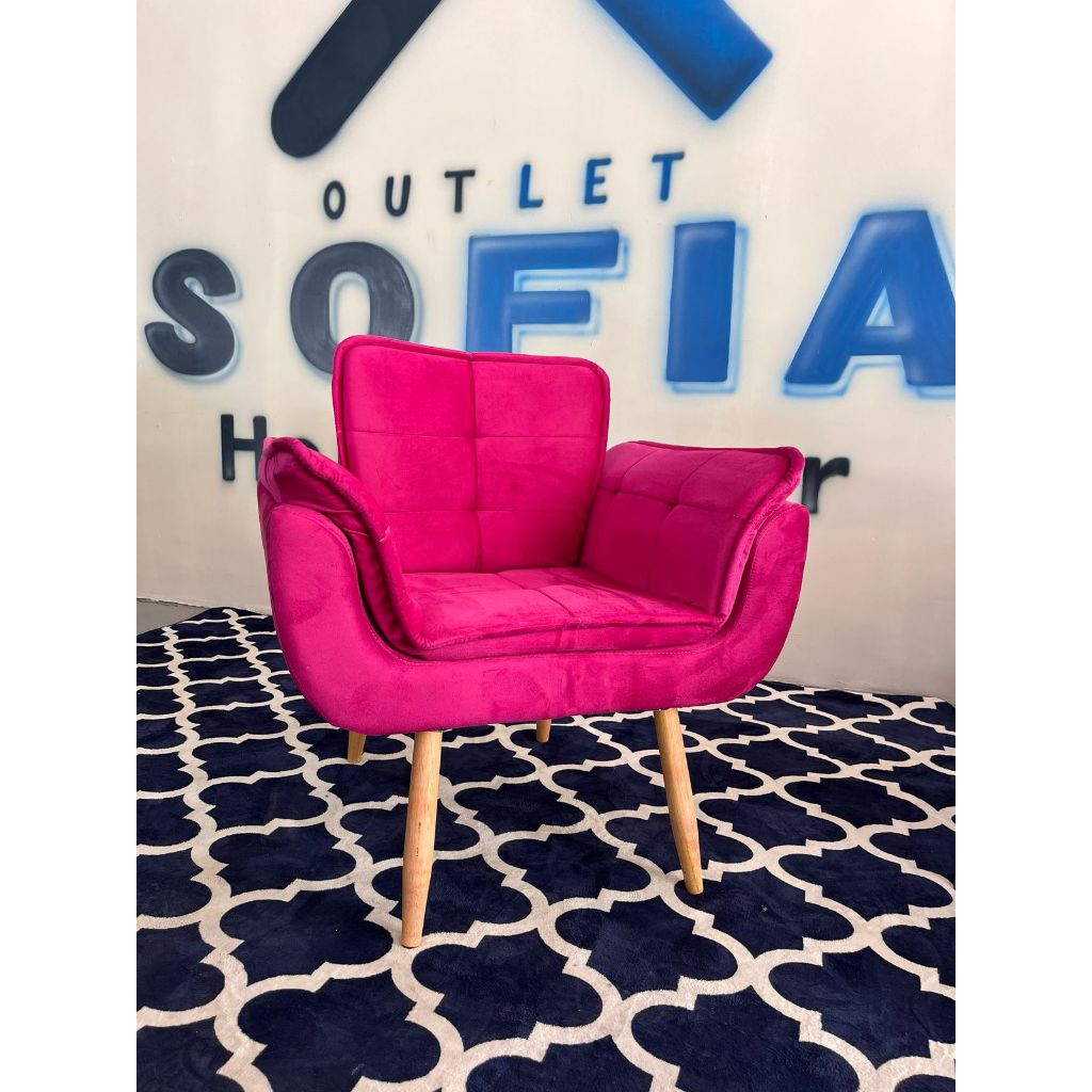 Poltrona Resistente Opala Confort  Para Salao Recepção Amamentação Decorativa Luxo em Oferta na Shopee