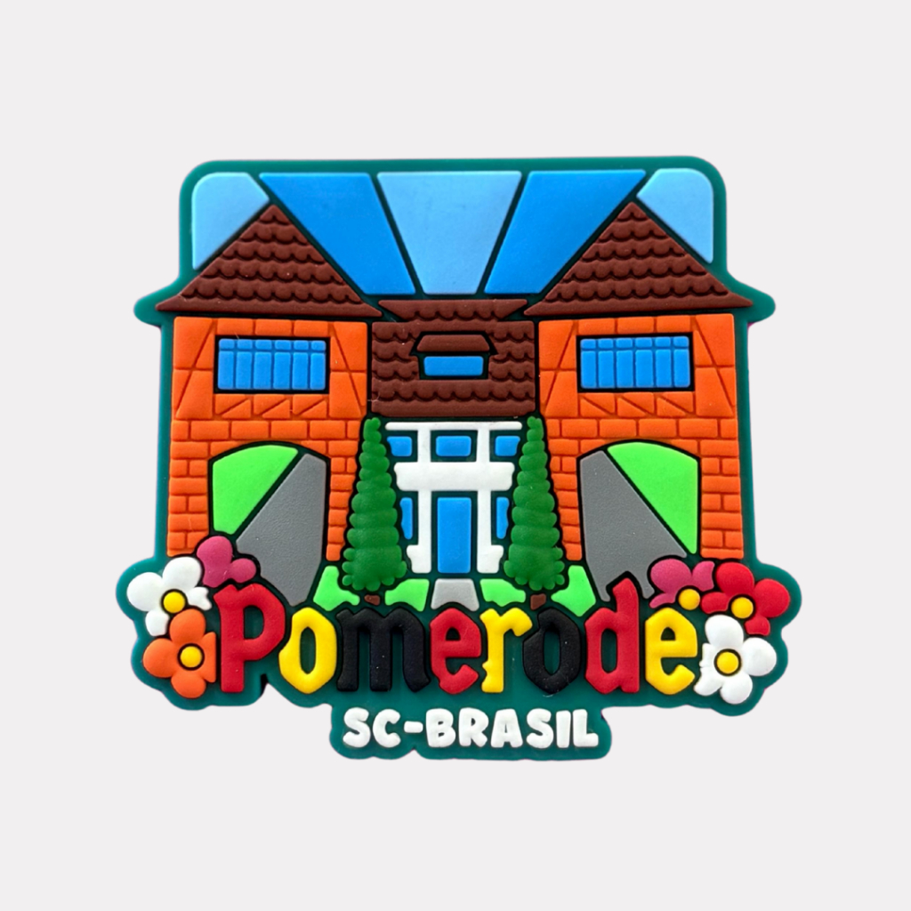 Imã de Geladeira Emborrachado Pomerode SC Pórtico - Lembrança Santa Catarina