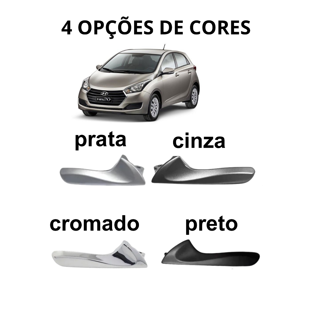 Gatilho Maçaneta Diant Ou Tras Hb20 Até 2019 PRETA OU CINZA OU PRATA (ESQUERDA OU DIREITA) em Oferta na Shopee