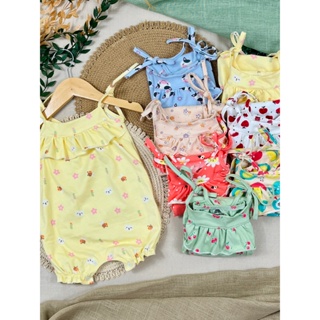 MACACÃO BLOGUEIRINHA BEBÊ MENINA COTTON ALCINHA VERÃO em Oferta na Shopee