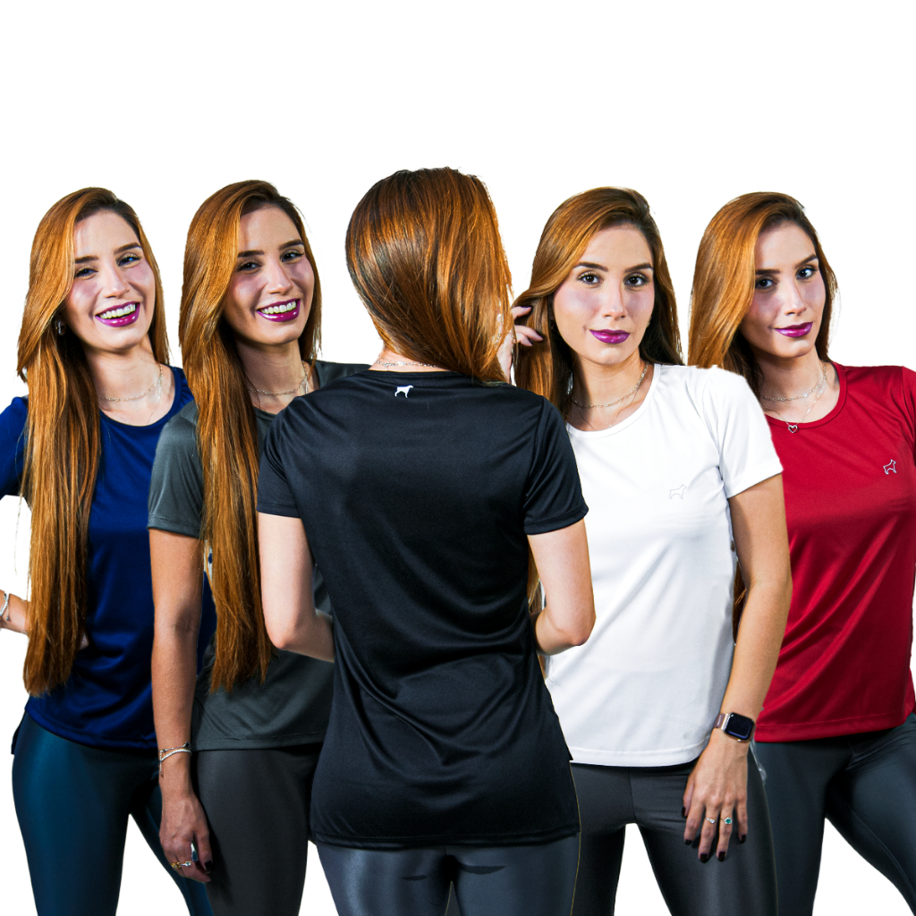 Kit 5 Camiseta Tapa Bumbum Feminina Treino Academia Esportes Parvori