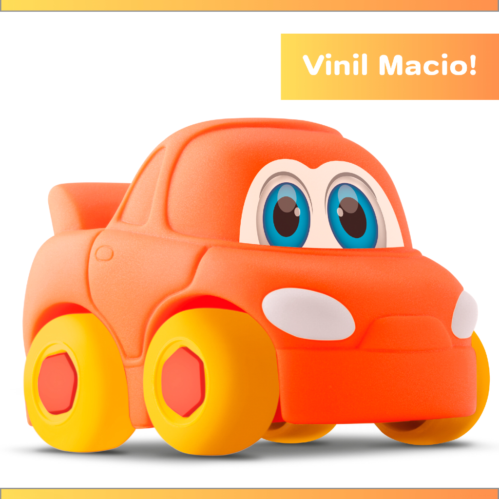 Carrinho Vinil Macio Baby Sofit  Brinquedo Para Banho Bebes Colorido Borracha - Silmar Brinquedos em Oferta na Shopee