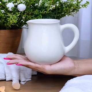 Jarra Leiteira Porcelana 600 ml Branca em Oferta na Shopee