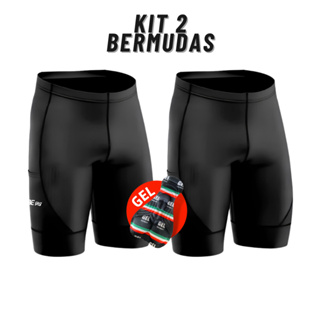 Kit 2 Bermuda Short Ciclismo Masculino Forro Gel Acolchoado Be Fast Pedal Bike Roupas Pedalar em Oferta na Shopee