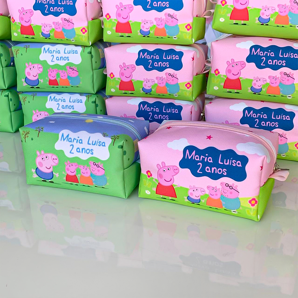 Kit Necessaire Personalizada lembrancinhas aniversário Box P Peppa Pig