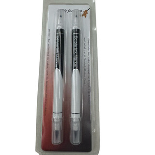 Kit c/2 Caneta de Tinta Alimenticia Comestivel Preto Ponta Dupla