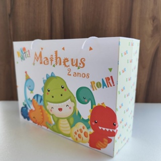 Sacolinha Personalizada Dino Baby - Pegue e Monte em Oferta na Shopee
